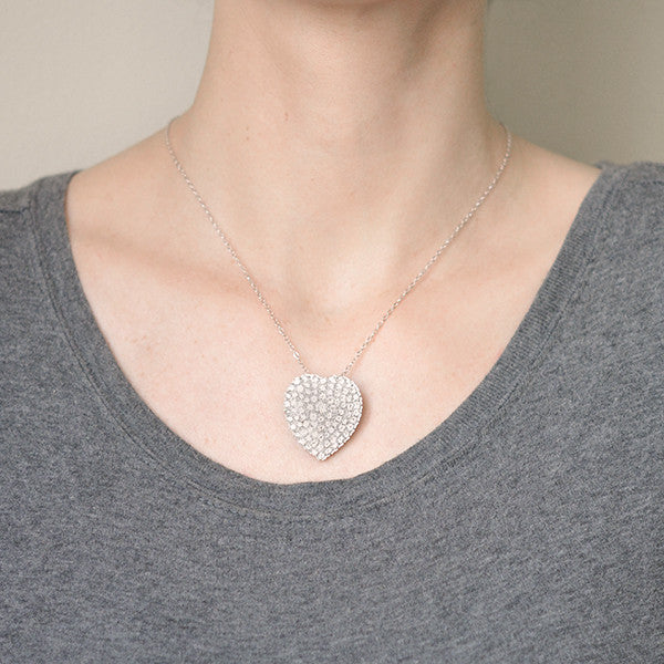 Vintage 14kt Gold Pavé Diamond Heart Pin & Pendant - 6ctw Total Weight - Elegant Jewelry Gift for Women - Perfect for Weddings, Anniversaries & Special Occasions