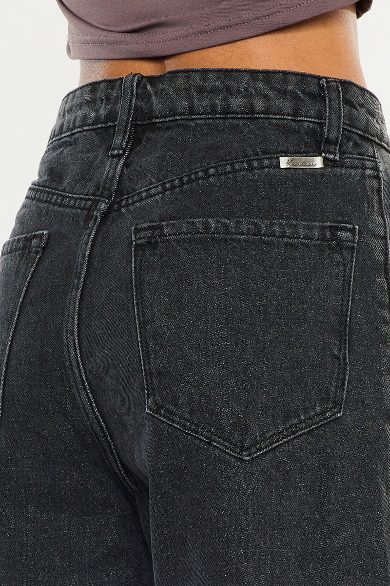 Ivy Ultra High Rise Balloon Fit Jeans for Women - Trendy Stretch Denim Pants, Comfortable & Flattering - Perfect for Casual Outings, Date Nights & Street Style Fashion