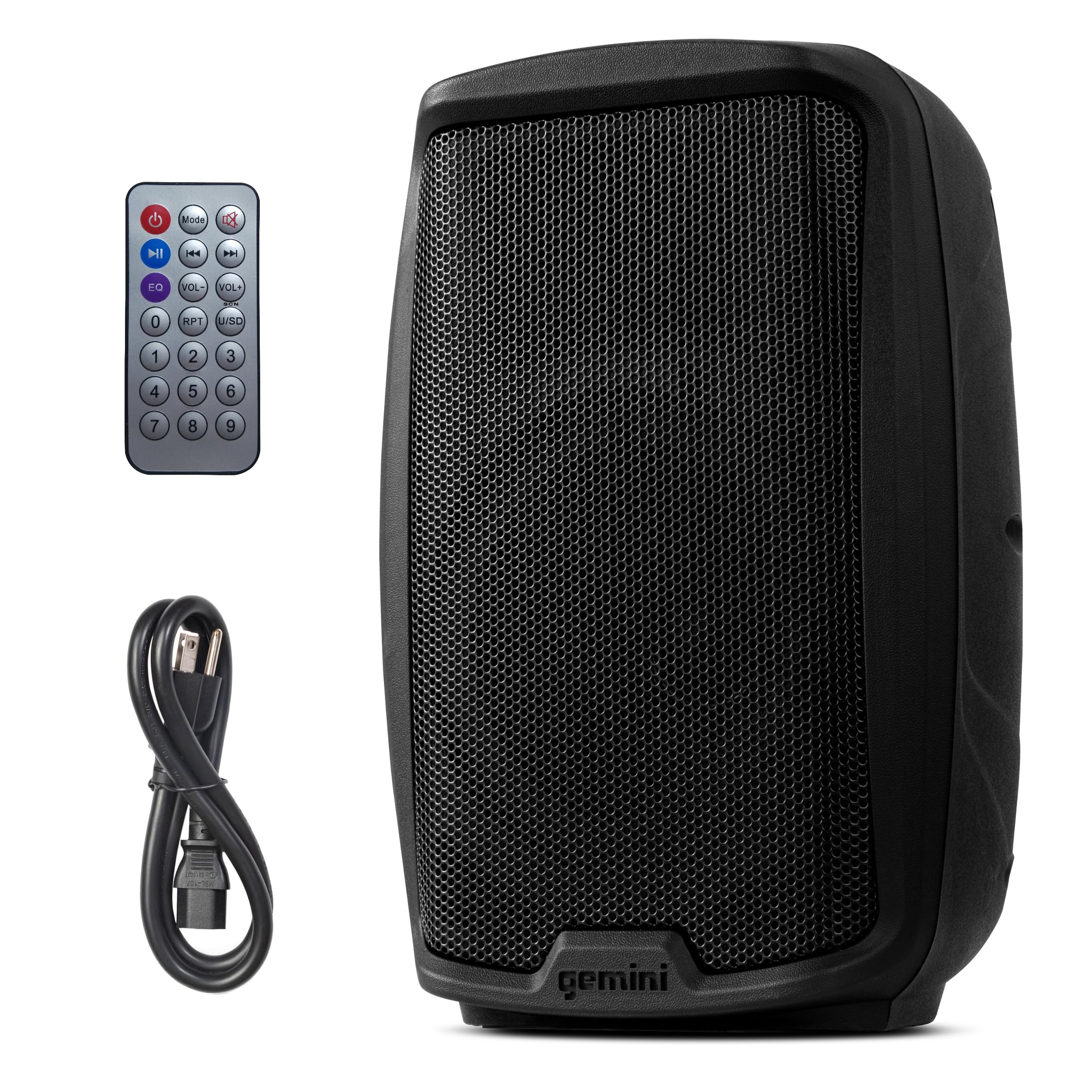 Gemini 15” 2000W Bluetooth PA Speaker with TWS Link - Professional DJ Sound System with USB/SD/FM, XLR/RCA/AUX Inputs, Dual Mic & Guitar Ports, EQ Control - Perfect for Live Gigs, Outdoor Events, Parties & Mobile DJ Setups