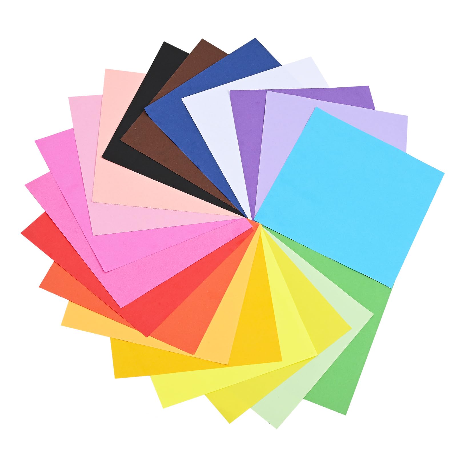 Wenmer Origami Paper 100 Sheets - 20 Vibrant Colors, 8x8 Inch Square Double-Sided 70gsm Craft Paper for Kids DIY Art Projects | Perfect for Scrapbooking, Gift Wrapping & Classroom Activities