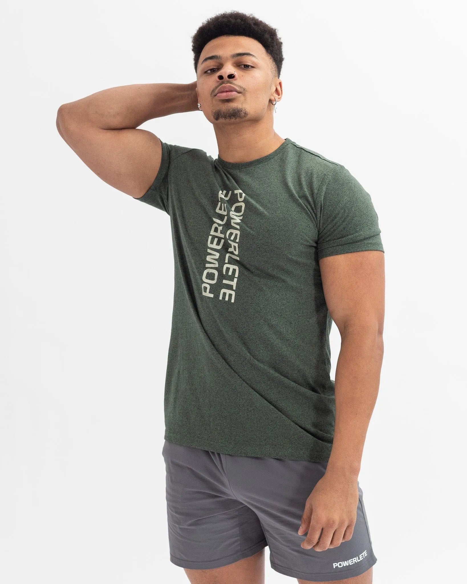 Powerlete Evolve Men's Performance T-Shirt - Breathable, Quick-Dry, Comfort Fit - Marine Green - Ideal for Gym, Running & Outdoor Activities