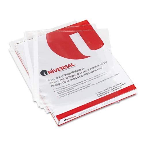 4 Packs of Universal Economy Sheet Protectors - 200 Letter Size Per Box (UNV-21127) - Perfect for Office Documents, School Projects & Home Organization