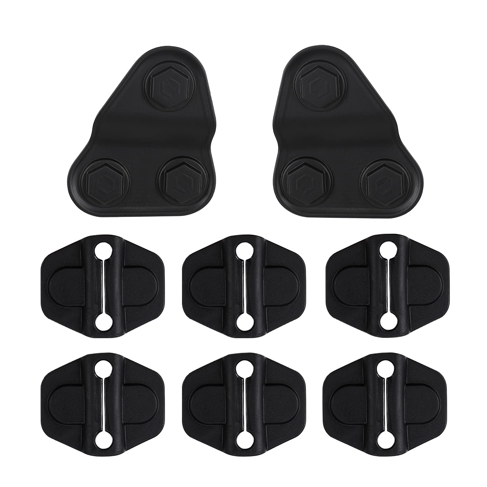 6PCS Door Lock Cover & 2PCS Door Screw Cover Trim Accessories for 2018-2023 Jeep Wrangler JL & Unlimited, 2020-2023 Jeep Gladiator JT (Black) - Upgrade Interior Protection & Style for Off-Road Adventures