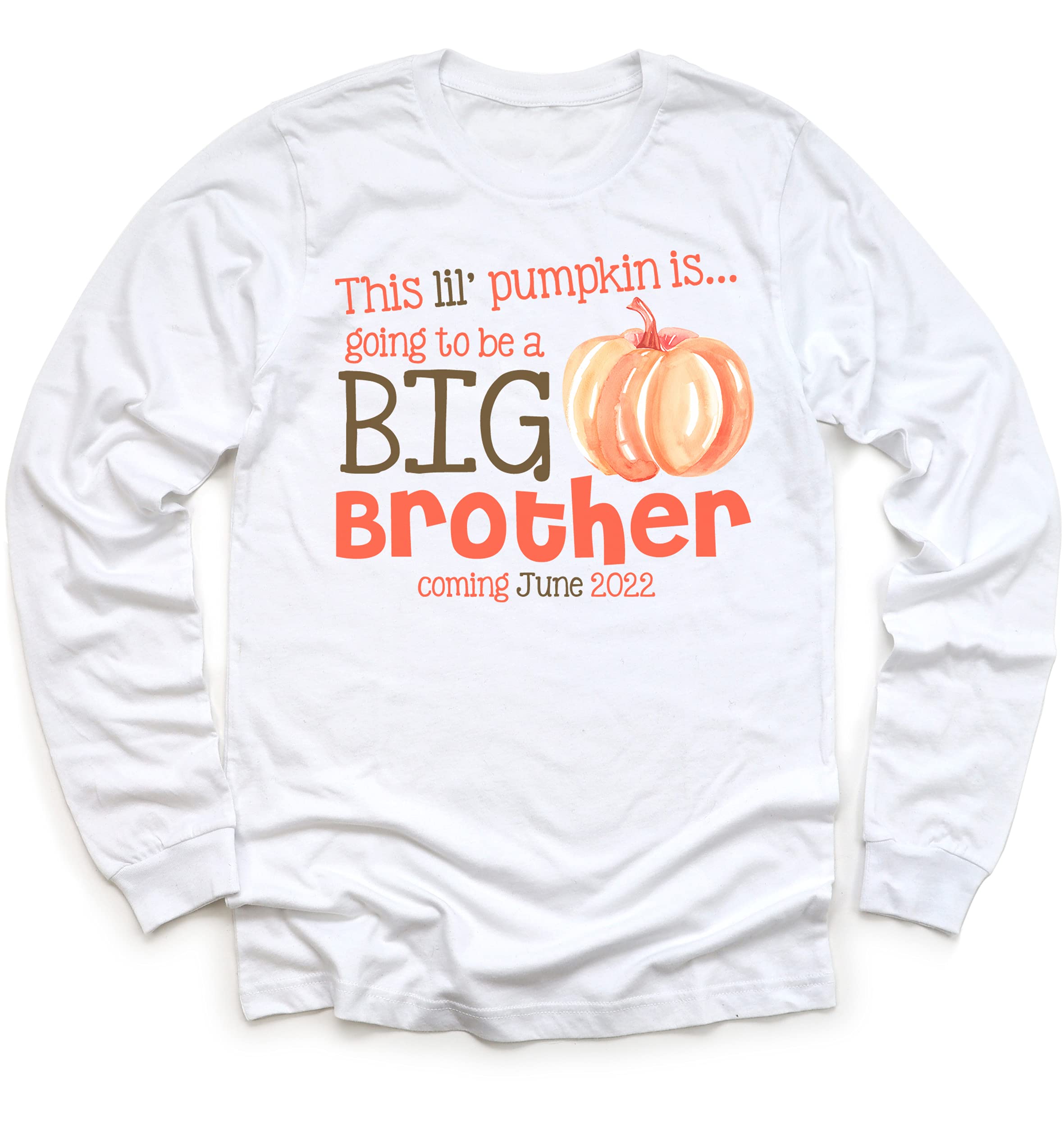 Big Brother Pumpkin Shirt - Personalized Thanksgiving T-Shirt for Pregnancy Announcement - Perfect for Family Photos & Holiday Gatherings