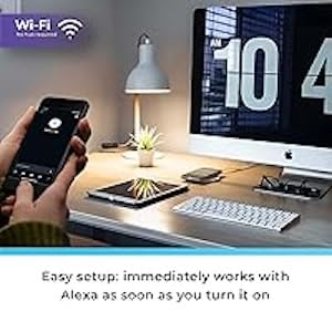Echo Pop Smart Speaker with Globe Electric Smart Color Bulb - Voice Control, Music Streaming & Smart Home Automation for Living Room, Bedroom & Office