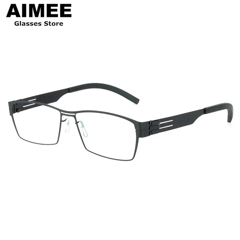Aimee Women's Full Rim Square Stainless Steel Eyeglasses Frame 65083 - Stylish & Durable Eyewear for Work, Reading, and Everyday Fashion