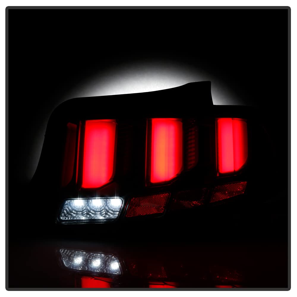 ACANII LED Sequential Tail Lights for 2010-2012 Ford Mustang - Black Housing Brake Lamps with Turn Signals (Driver & Passenger Side) - Perfect for Night Driving & Car Customization