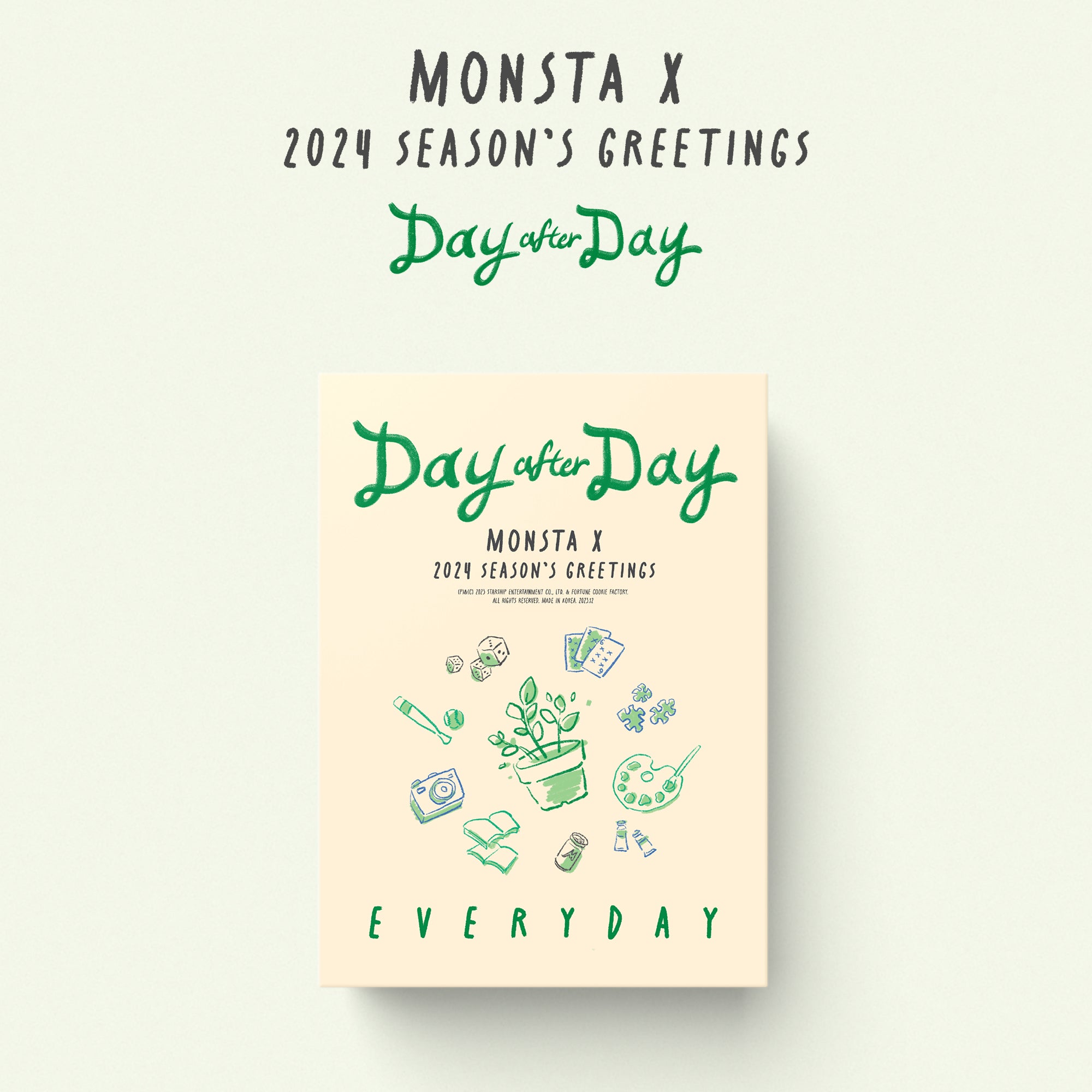 MONSTA X 2024 SEASON'S GREETINGS 'DAY AFTER DAY' Official Kpop Merchandise - Limited Edition Photobook, Calendar & Gift Set for MONBEBE Fans | Perfect for Kpop Collections, Birthday Gifts & Fan Meetings