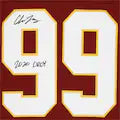 Chase Young Washington Football Team Autographed Maroon Nike Limited Jersey with 2020 DROY Inscription - Authentic Signed NFL Jersey for Collectors and Fans - Perfect for Memorabilia Display, Gifts, and Game Day Outfits
