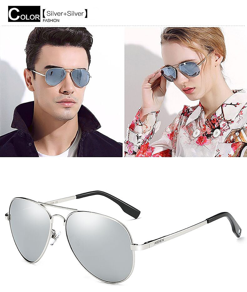 Aidien Unisex Full Rim Alloy Oval Myopic Reading Glasses Sunglasses 6606 - Stylish Prescription Eyewear for Reading & Outdoor Use