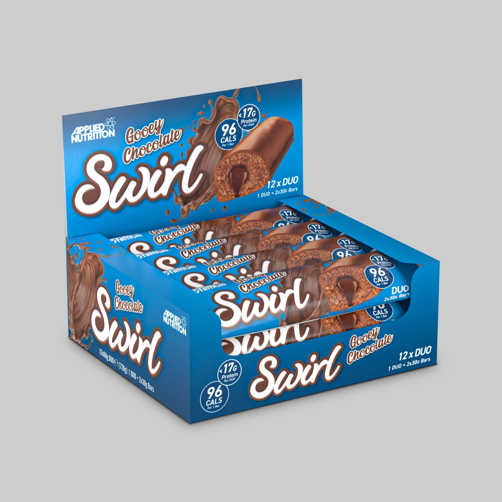 Applied Nutrition Swirl Bar - 12 Pack (60g Each) | High Protein Snack for Weight Loss & Muscle Recovery | Perfect for Gym, Workouts & On-the-Go Nutrition