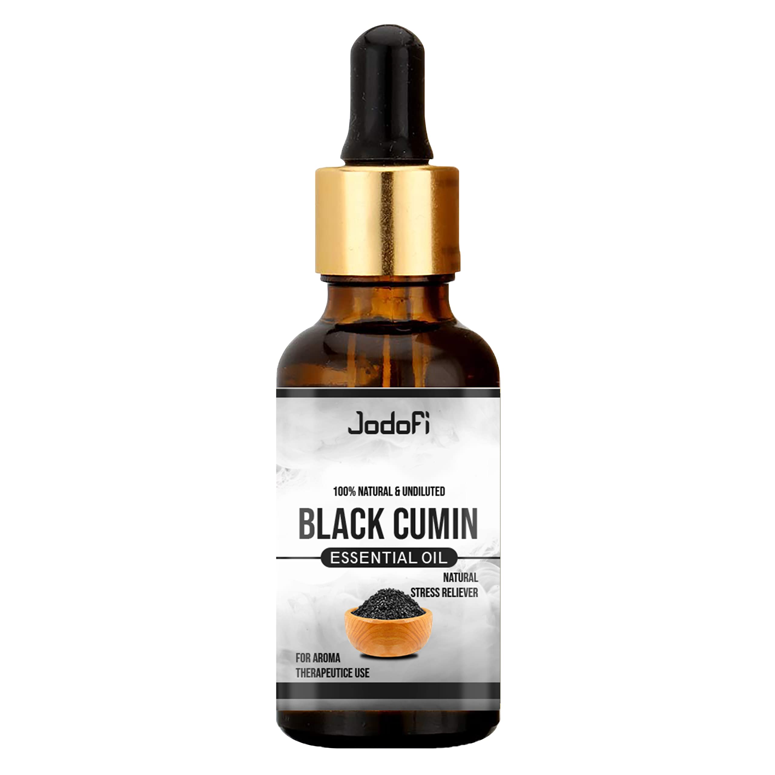 Jodofi Black Cumin Essential Oil (15ml) - 100% Pure & Natural Nigella Sativa Oil for Aromatherapy, Skin & Hair Care - Perfect for Massage, Diffusers & DIY Beauty Products