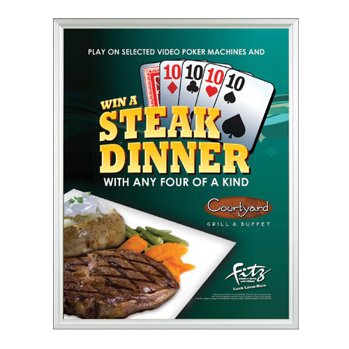40x50 Extra Large Economy Poster Frame - Quick Change Beveled Metal Slide Sign Frame for Home, Office & Commercial Displays