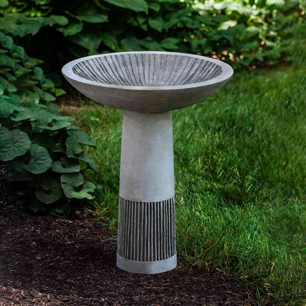 Campania International Equinox Birdbath - Elegant Garden Decor for Outdoor Bird Watching & Relaxation