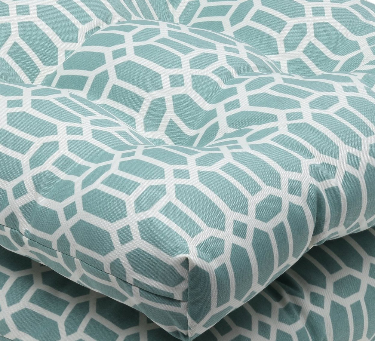 **Pillow Perfect 535487 Round Back Tufted Seat Cushions - 19