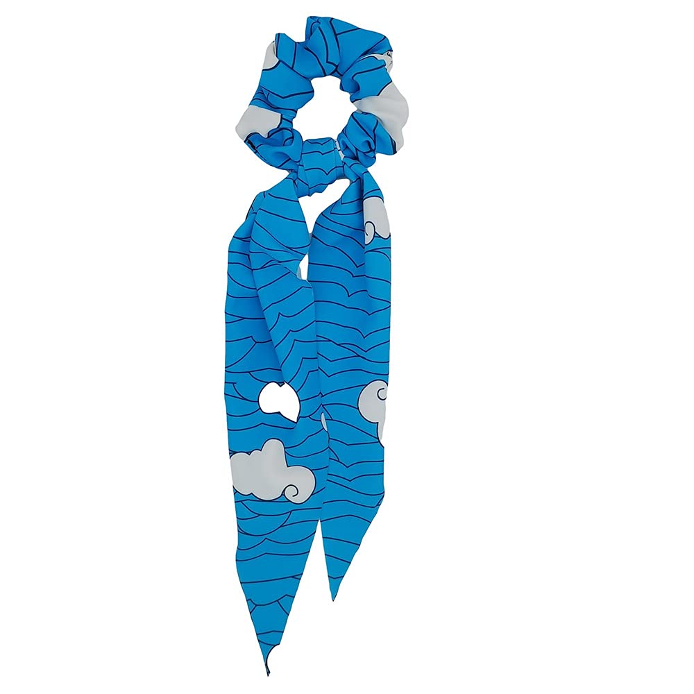 Anime Hair Scarf & Scrunchies Set - Soft Chiffon Ponytail Holders & Hair Ties for Women - 2 in 1 Hair Accessories for Cosplay, Daily Wear & Anime Enthusiasts