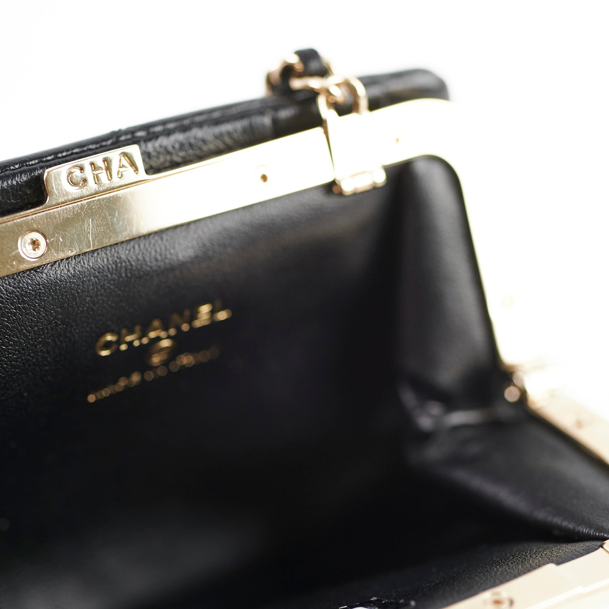 Chanel Quilted Mini Crossbody Bag with Chain - Black Aged Calfskin Leather, Microchipped Authentication | Perfect for Evening Events, Date Nights & Luxury Fashion Accessories