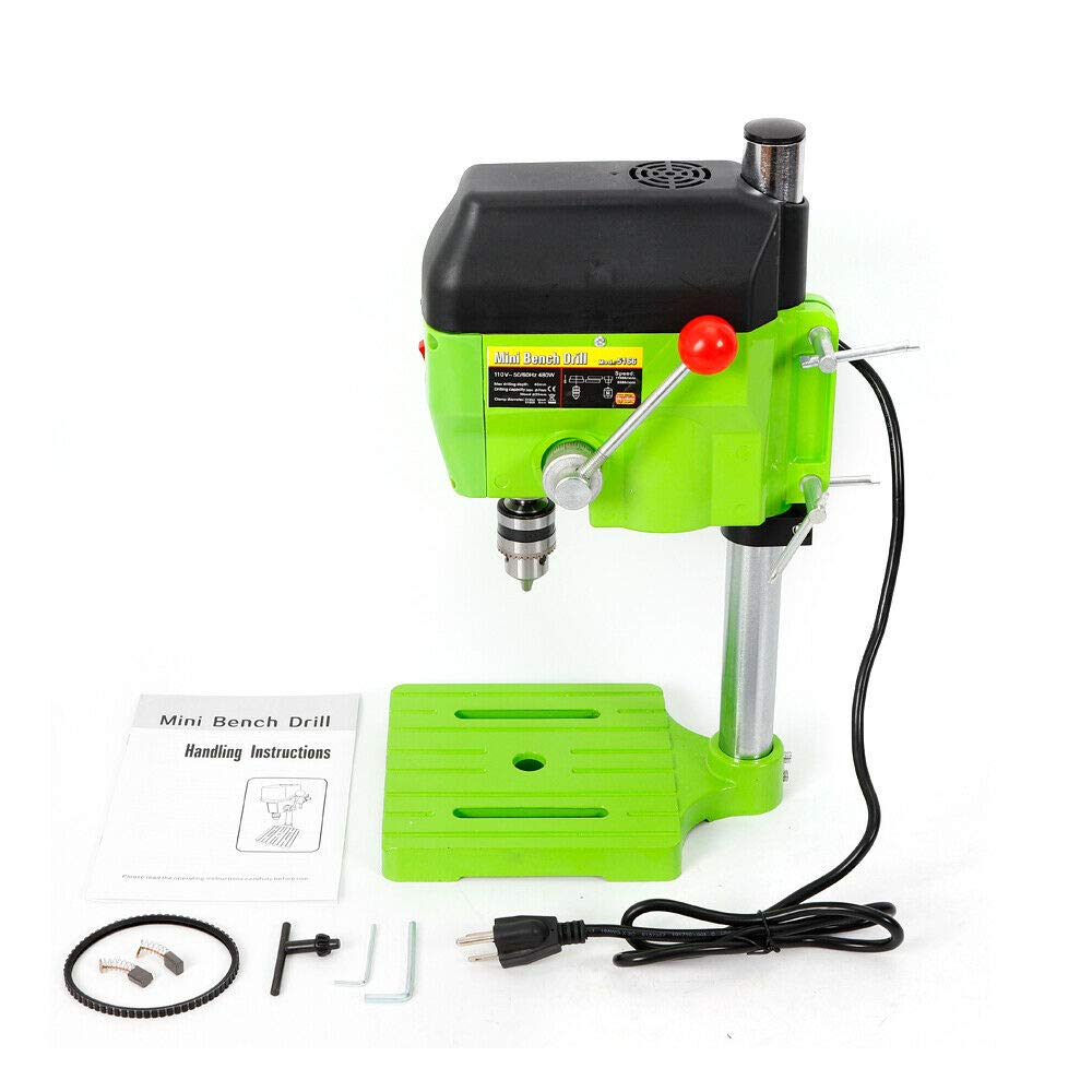 480W Portable Bench Drill Stand - Mini Electric Workbench Drilling Machine with 1-10mm Chuck | Perfect for DIY Projects, Woodworking & Metalworking