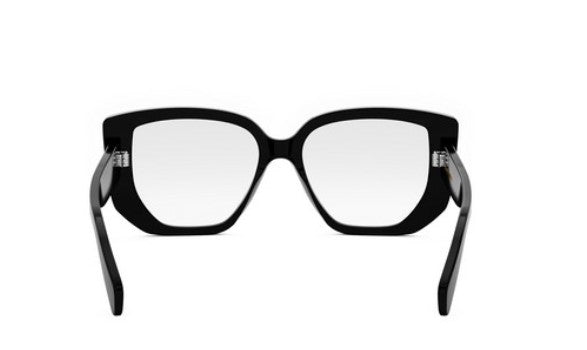 Celine TRIOMPHE CL50146I 001 Shiny Black Butterfly Women's Eyeglasses | Designer Sunglasses for Women | Perfect for Fashion, Office & Outdoor Activities