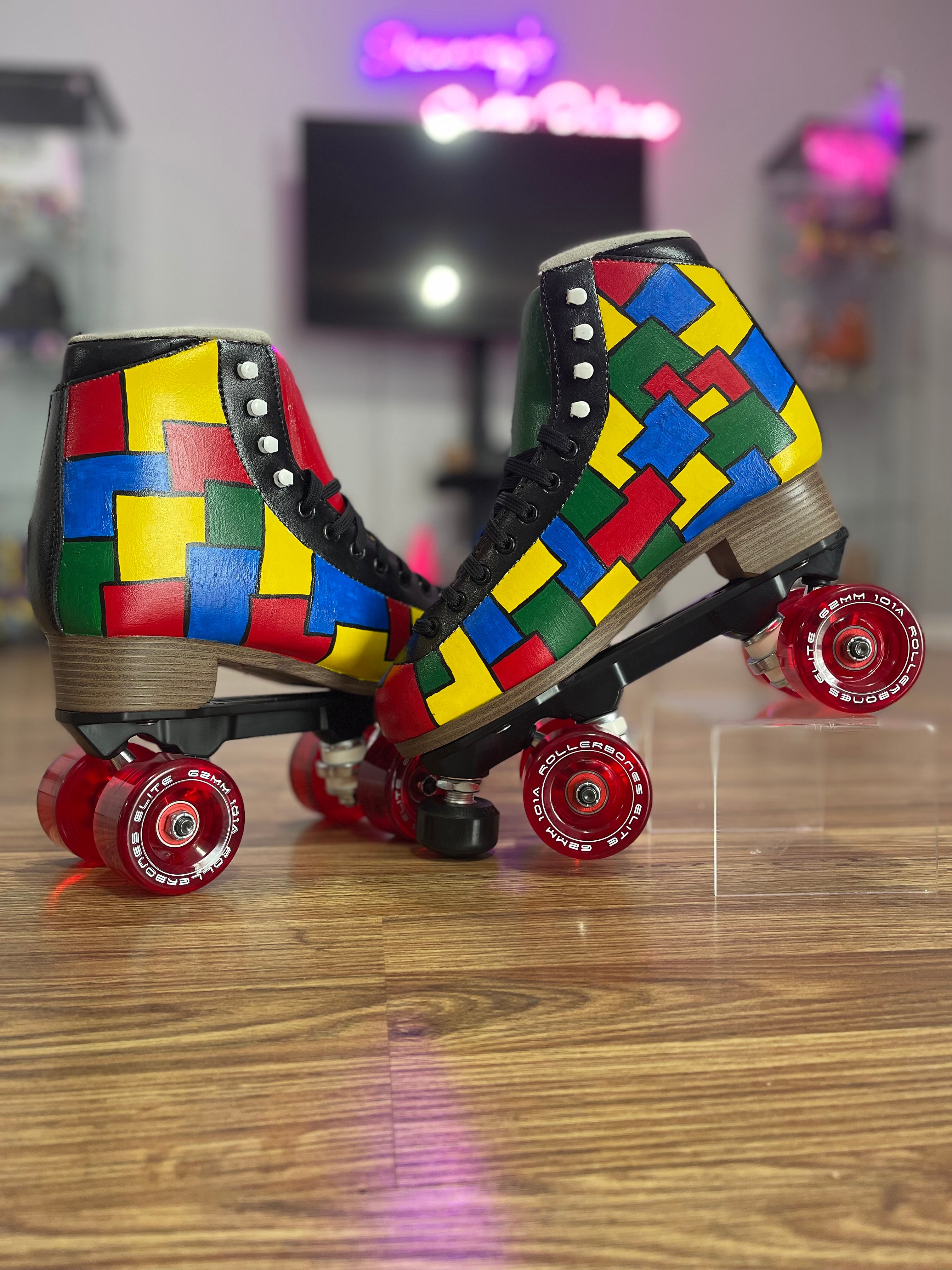 Custom Hand Painted Sure Grip Fames - Premium Skateboard Shoes for Women & Men - Perfect for Street Skating, Park Riding & Casual Wear