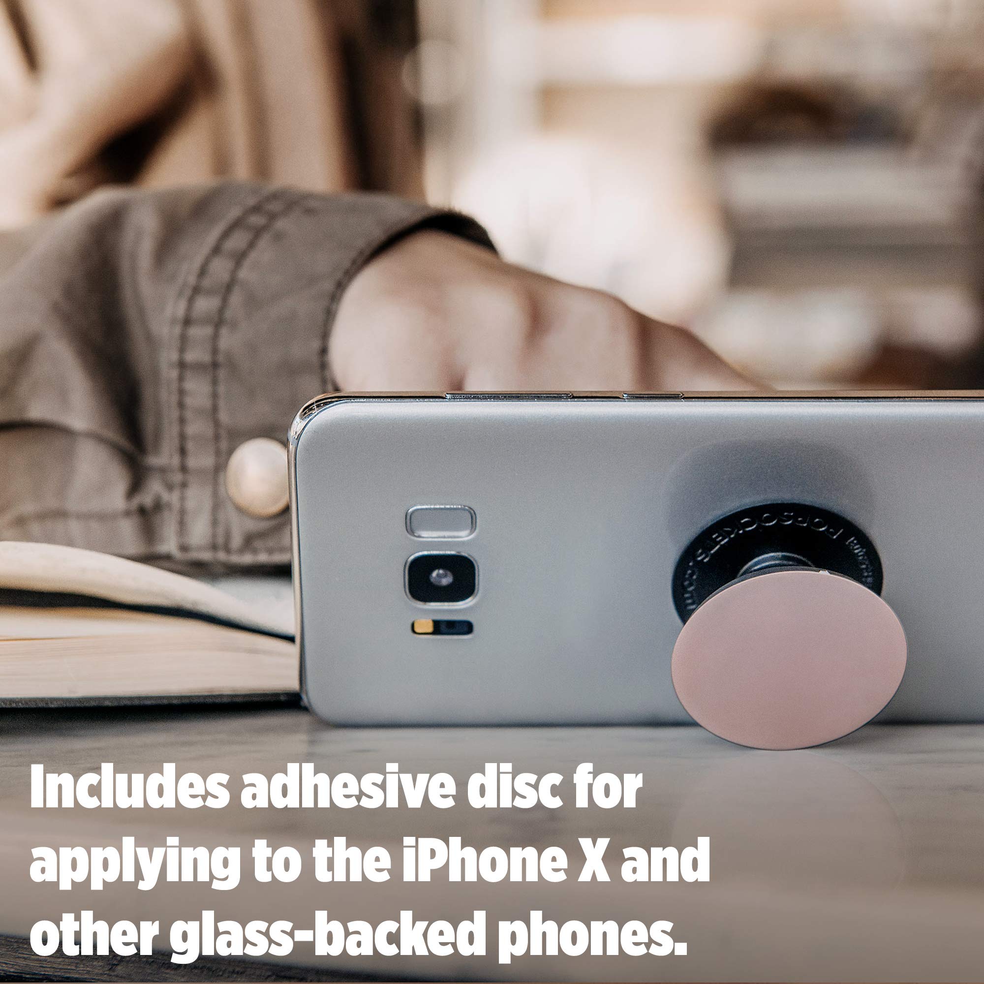 PopSockets Collapsible Phone Grip & Stand - Aluminum Rose Gold for iPhone, Samsung, Tablets | Perfect for Selfies, Videos, and Hands-Free Viewing