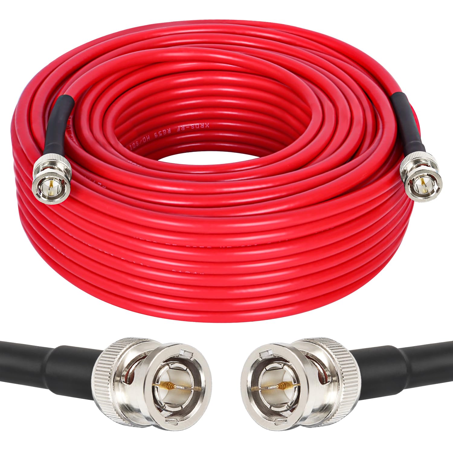 100FT SDI Cable BNC Cable - 75 Ohm RG59 BNC Male Digital Video Cable for 4K 1080P 3G/6G HD-SDI Camera, Monitor, Video Recorder | Compatible with Security Cameras, SDI to HDMI Converters & Splitters | Professional Video Production & Live Streaming Setup