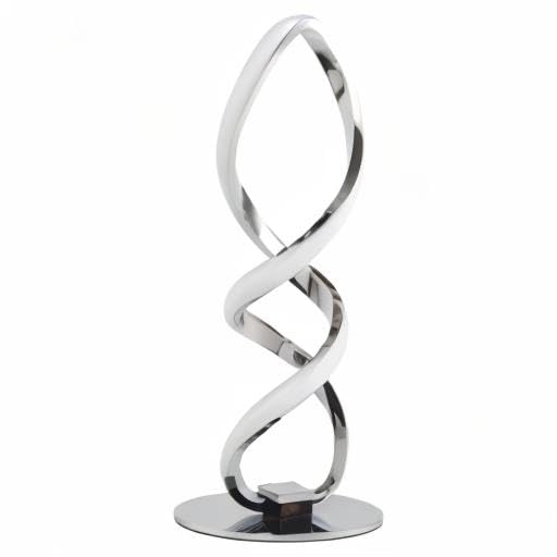 MAYNA LED Spiral Table Lamp - Modern Dimmable Nightstand Light with Stepless Brightness, 3000K Warm White for Bedroom, Living Room, Home & Study | Perfect for Reading, Relaxing & Creating Ambience