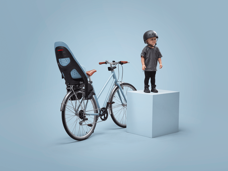Thule Yepp 2 Maxi Rack Mount Child Bike Seat - Universal Fit for Bicycles, Safe & Comfortable Toddler Carrier - Perfect for Family Cycling, Commuting & Outdoor Adventures