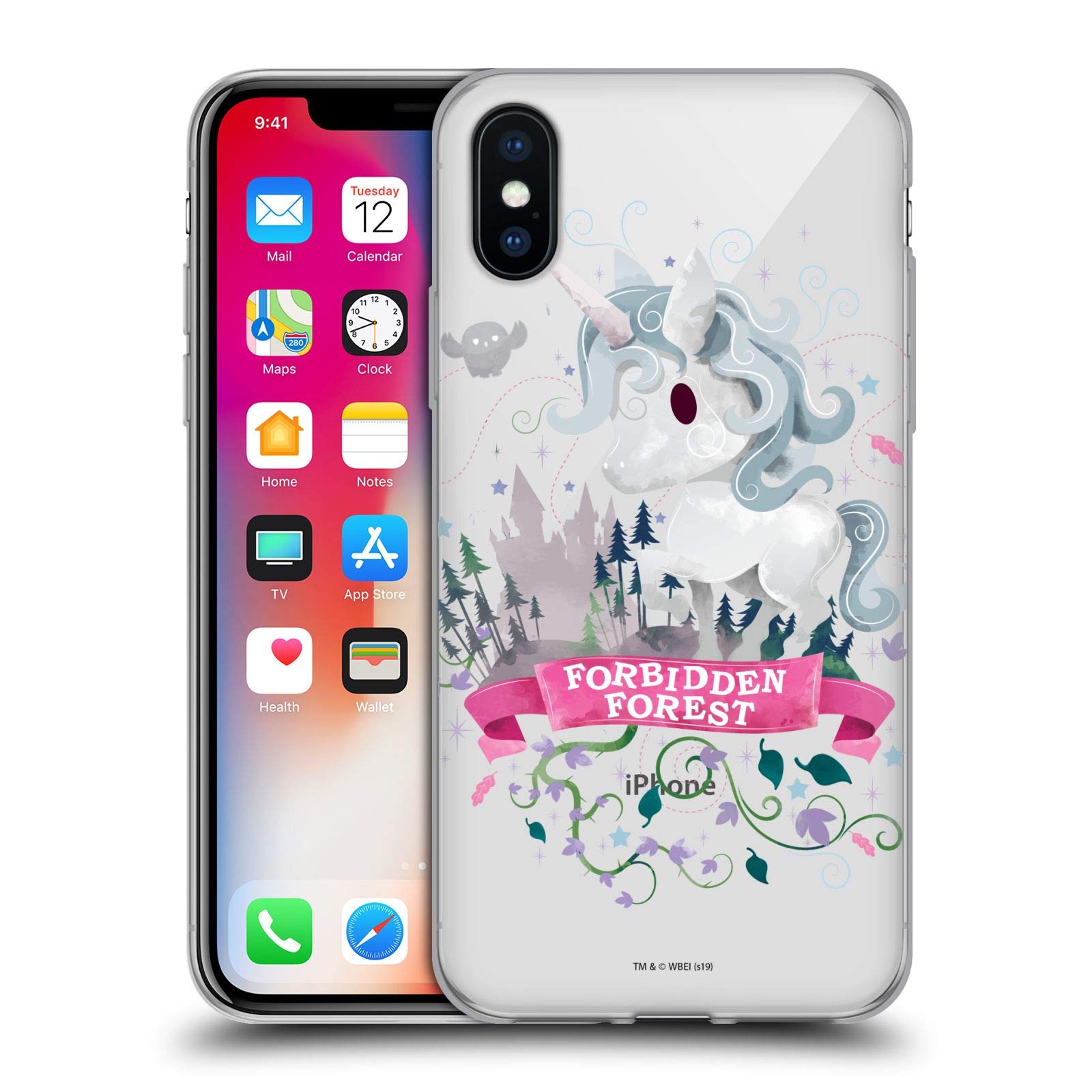 Harry Potter Unicorn Deathly Hallows II iPhone X/Xs Case - Officially Licensed Soft Gel Cover for Apple iPhone X & Xs, Perfect for Fans, Gifts, and Everyday Protection