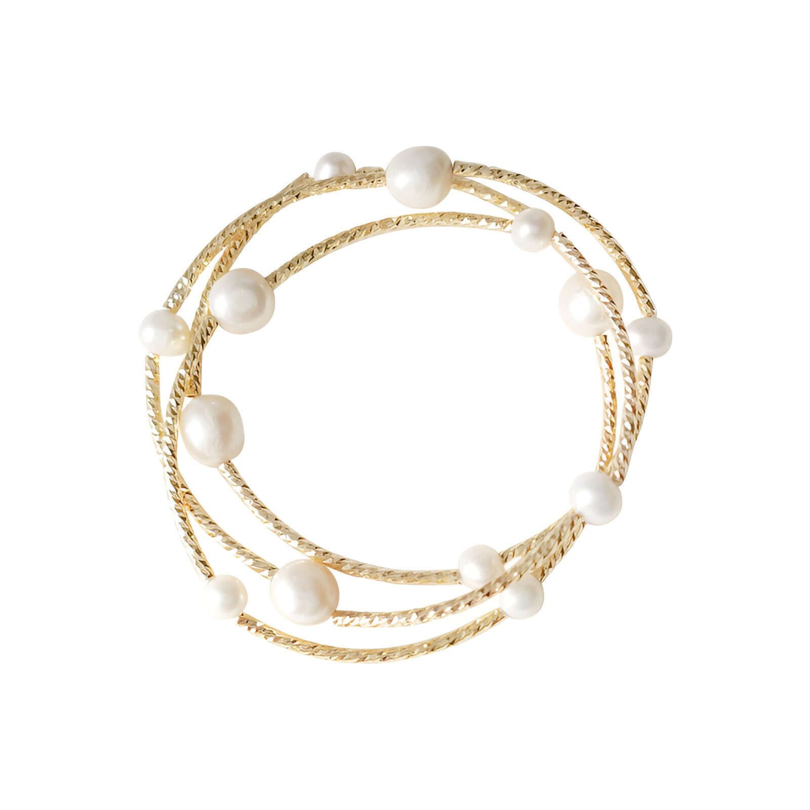 Baroque Freshwater Pearl 2-Way Layered Wrap Bracelet for Women - Adjustable Double Strand Pearl Jewelry for Wedding, Party & Everyday Wear | LM849