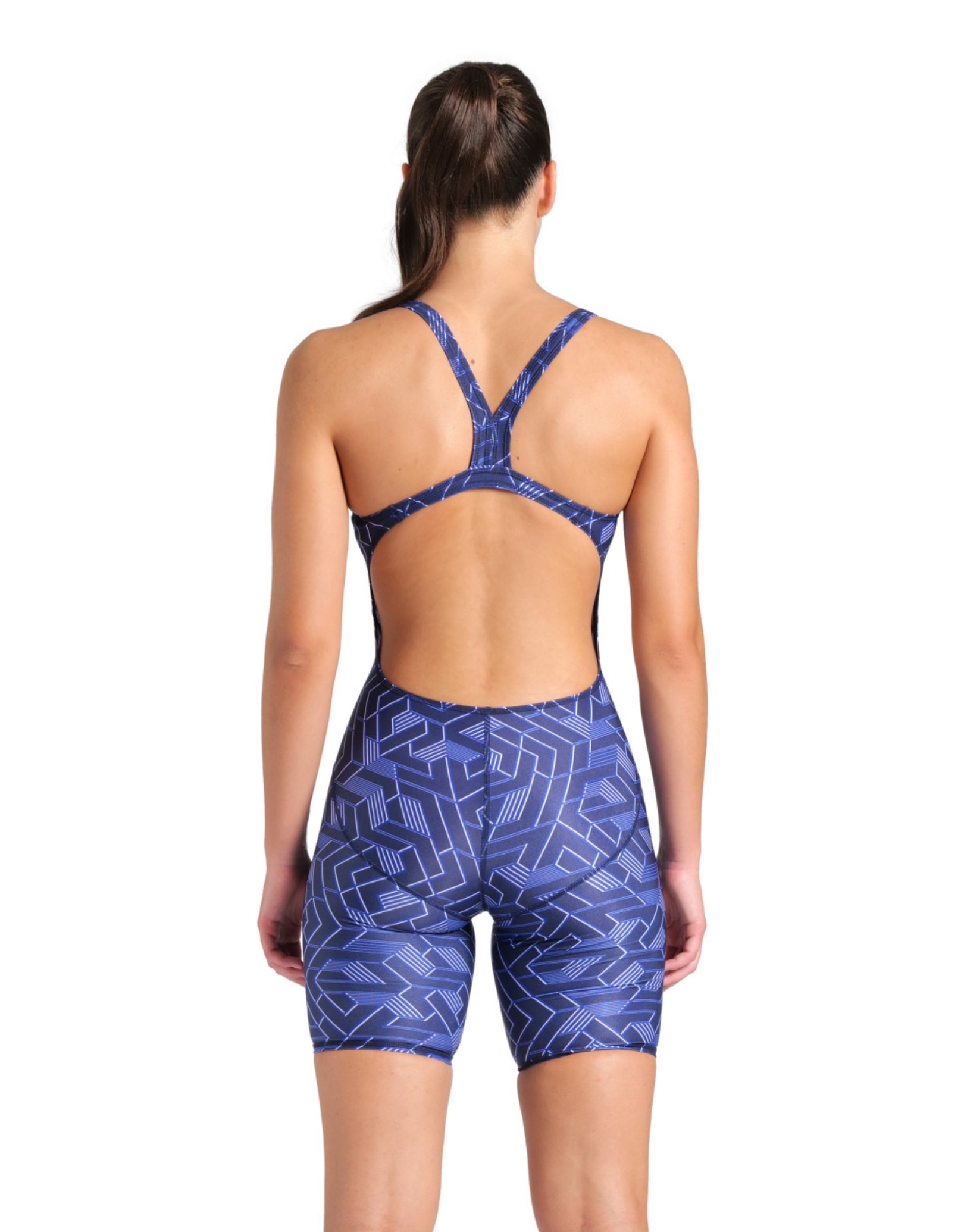 Escape Full Body Kneesuit Swimsuit - Navy & Multi Color One Piece Bathing Suit for Women - Perfect for Swimming, Beach Vacations, and Summer Water Activities