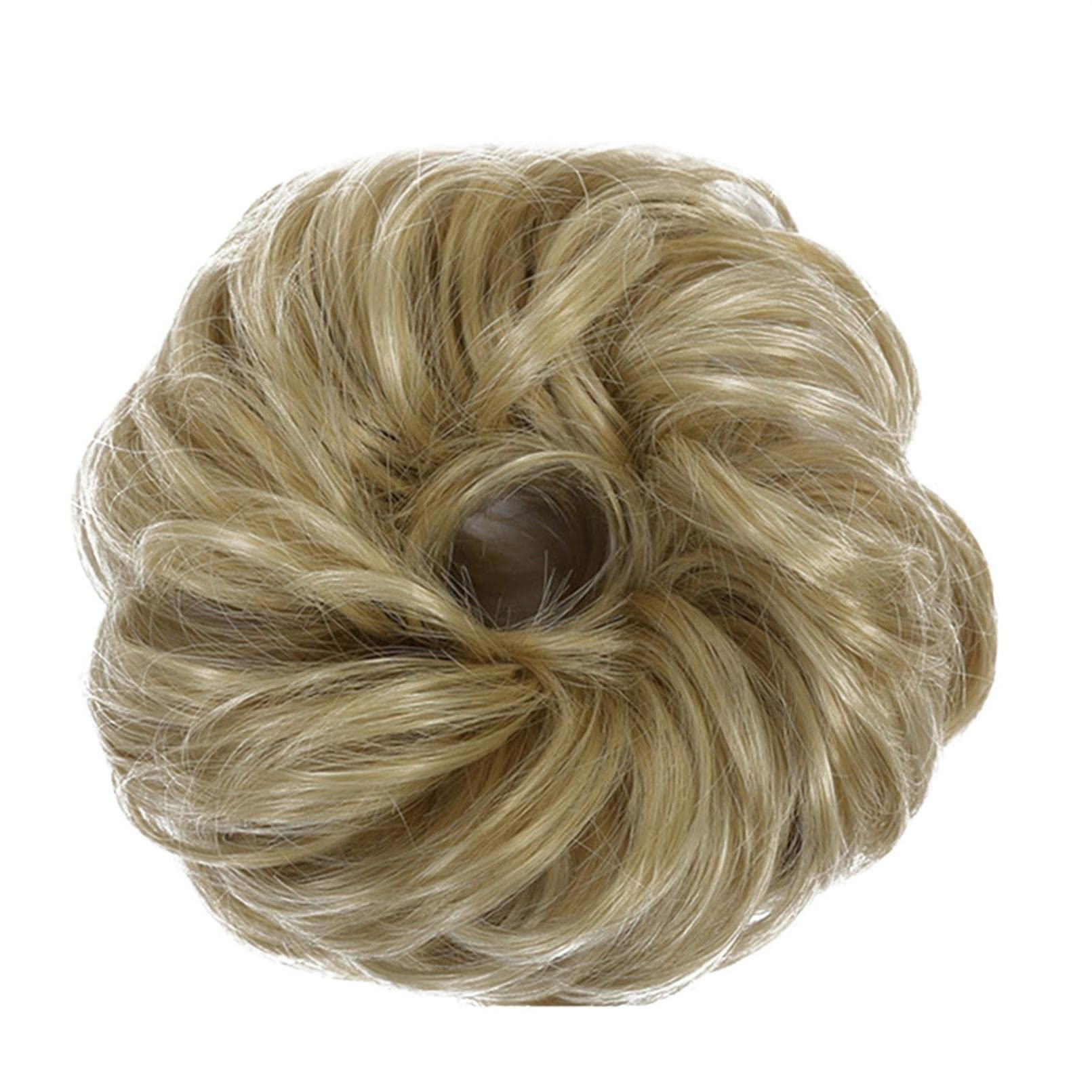 Alalaso Women's Synthetic Curly Messy Bun Hair Extensions - Tousled Updo Ponytail Hairpiece for Party, Wedding & Daily Use - Wavy Hair Scrunchies for Easy Styling