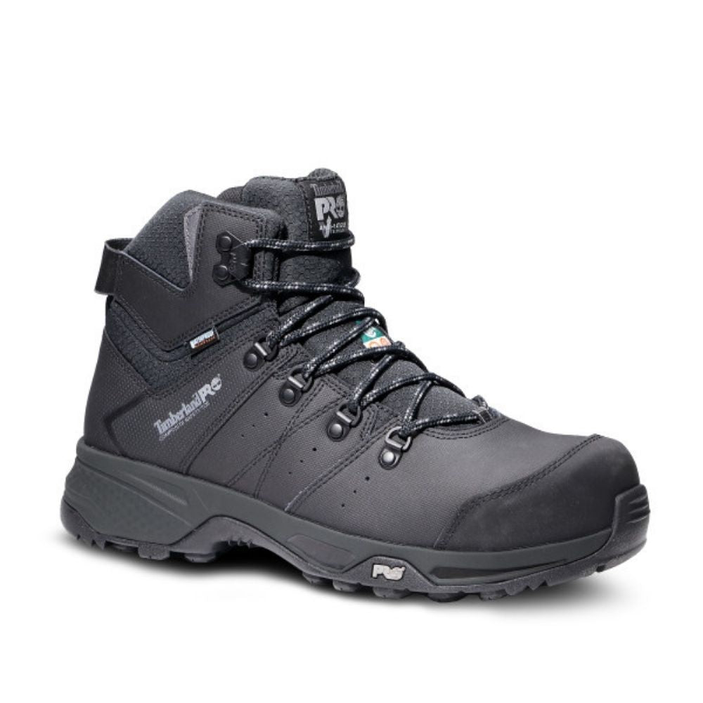 Timberland PRO Switchback Men's Waterproof 6-Inch Composite Toe Work Boots - TB0A2CB8001 Black | Durable Safety Shoes for Construction, Warehouse & Outdoor Work