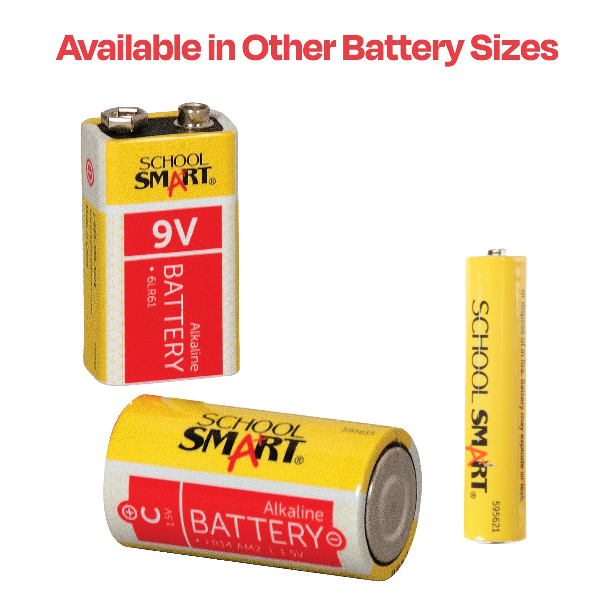 Premium AAA Alkaline Batteries - 12 Pack | Long-Lasting Power for Toys, Remotes, Clocks & More | School Smart High-Performance Batteries for Home & Office Use