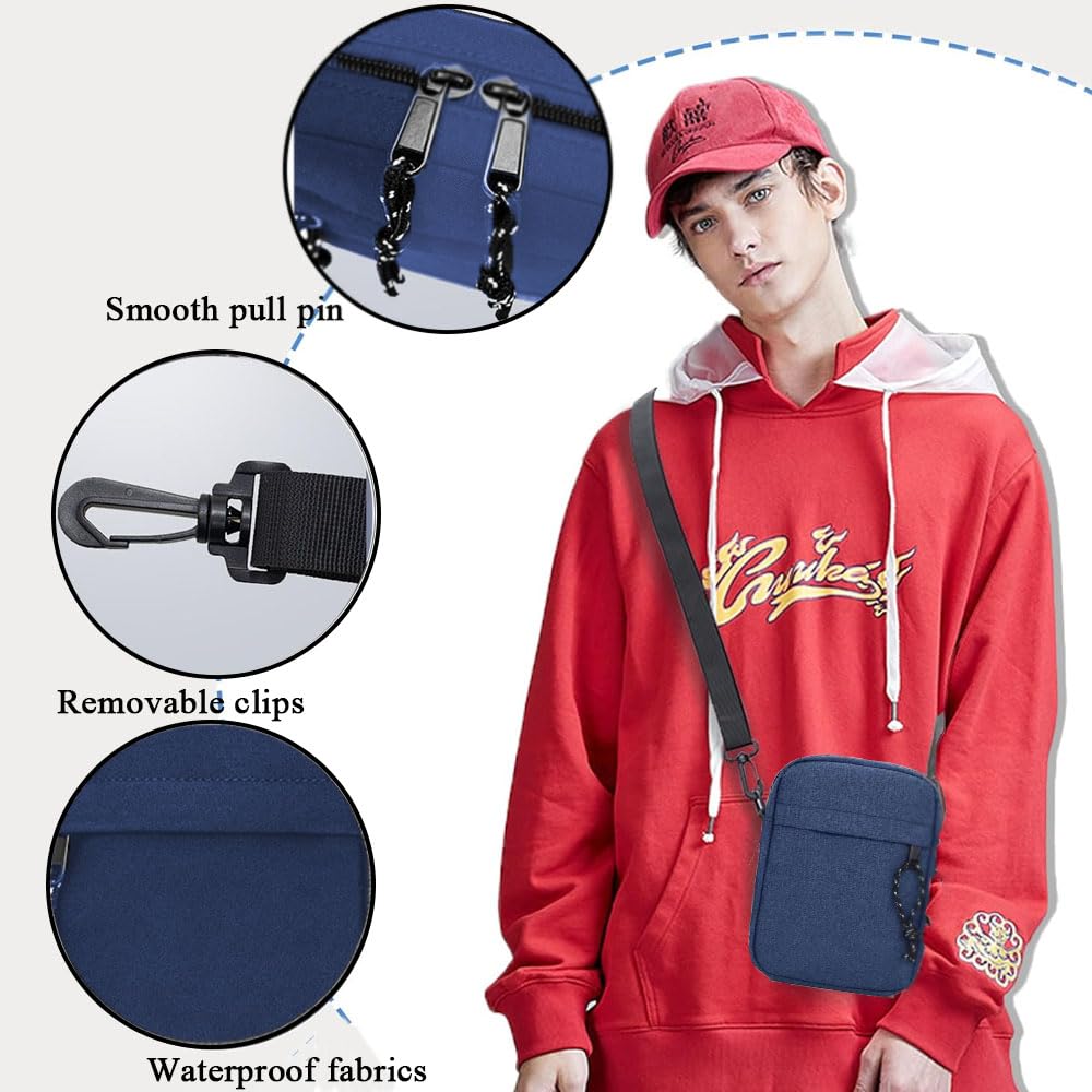 YingStar Men's Canvas Crossbody Bag - Small Shoulder Bag for Men, Casual Sling Bag, Messenger Satchel - Unisex Travel Chest Bag for Boys & Women - Perfect for Daily Commute, Weekend Outings & Outdoor Adventures