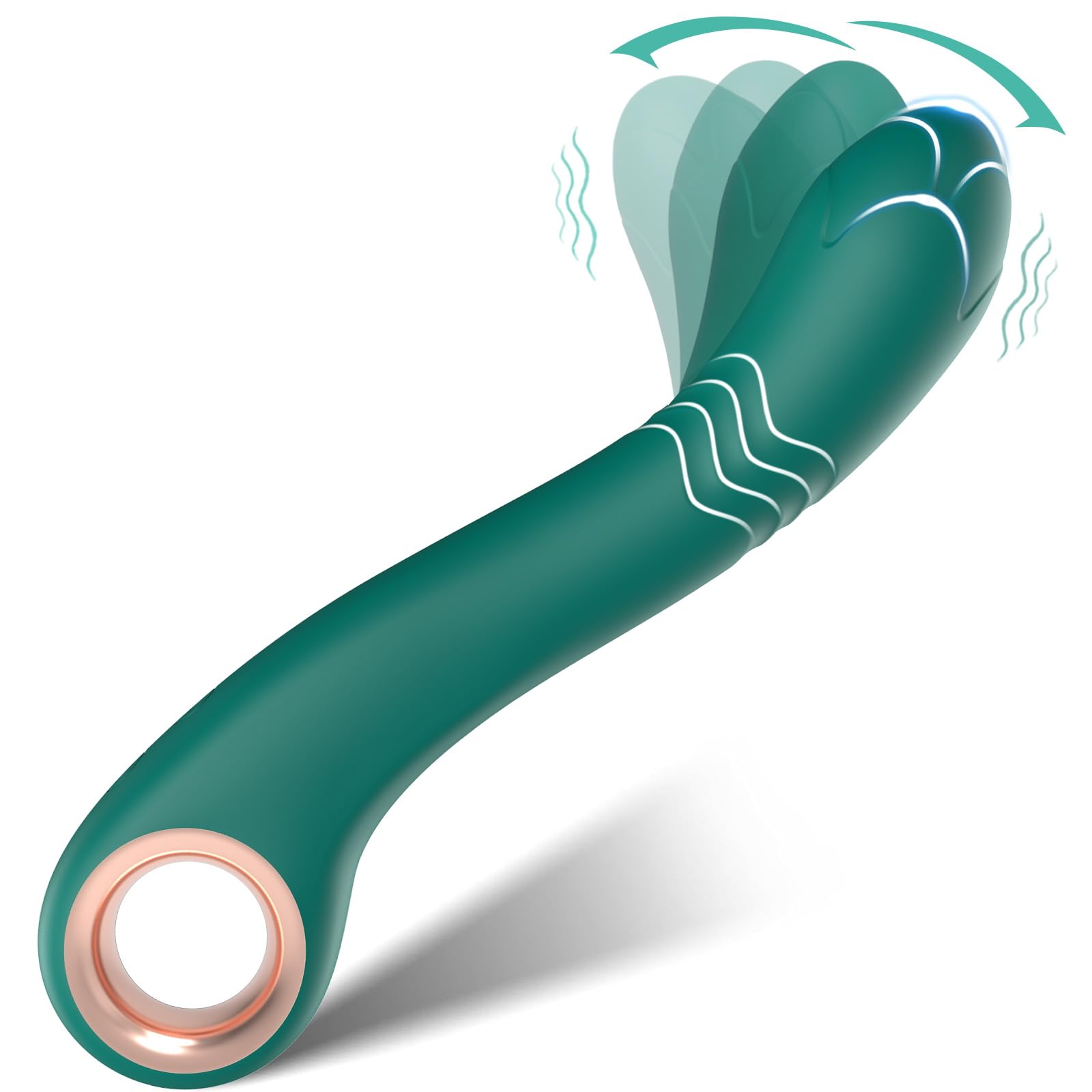 G Spot Vibrator for Women - Clitoral Stimulator with 5 Wiggling & 10 Vibrating Modes, Waterproof Bullet Vibrator & Anal Plug for Couples Play - Green Adult Sex Toy for Solo & Partnered Pleasure