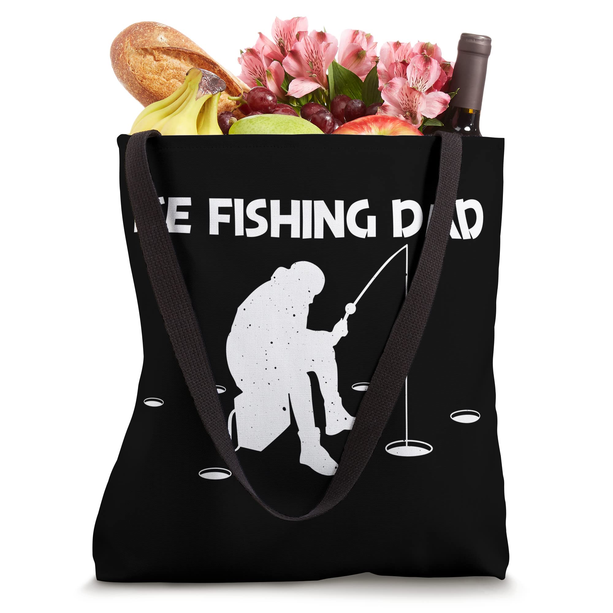 Funny Ice Fishing Tote Bag for Dad - Gift for Ice Hole Fisherman | Durable & Waterproof | Perfect for Fishing Trips & Outdoor Adventures