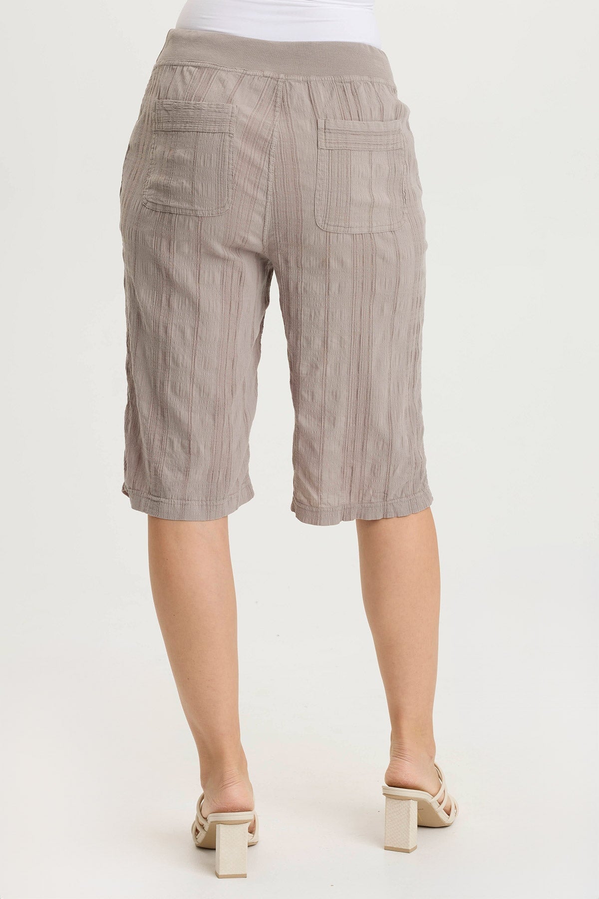 Osbert Textured Gauze Multi-Pocket Bermuda Shorts for Men - Comfortable Casual Summer Shorts with Stylish Pockets for Outdoor Activities, Travel, and Beach Wear