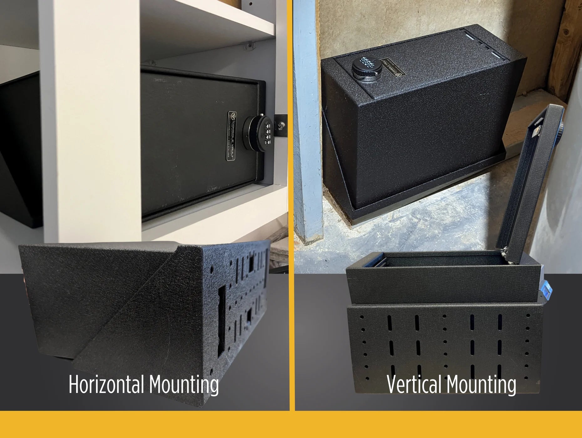 Console Vault Universal Multi Safe - Secure Vehicle & Home Storage Solution for Valuables, Guns & Electronics | Perfect for Trucks, SUVs & Home Security