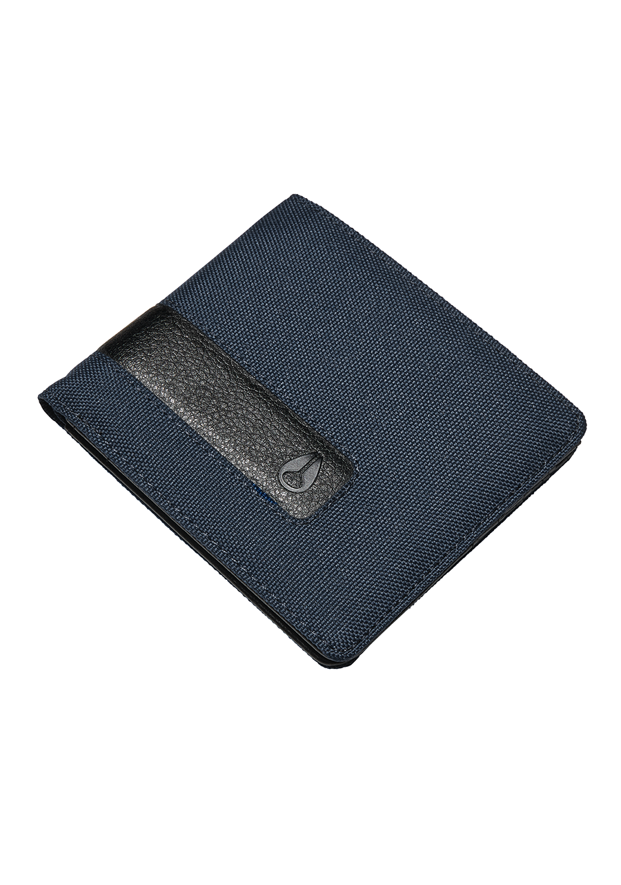 Showoff Wallet - Slim RFID Blocking Minimalist Wallet for Men - All Navy Blue - Perfect for Travel, Business & Everyday Carry
