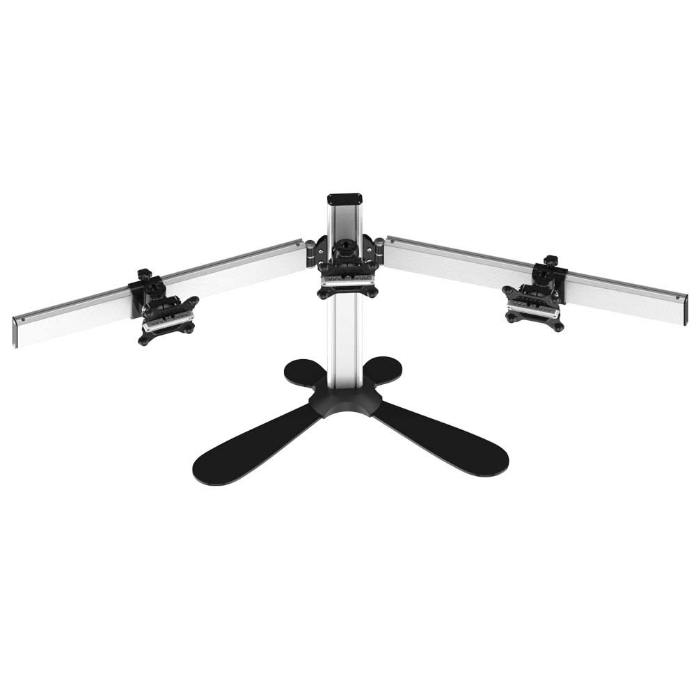 Cotytech Triple Monitor Stand for Apple Displays - Quick Release Adjustable Desktop Mount (BL-AF8) - Perfect for Home Office, Gaming Setup & Multi-Tasking Workspaces