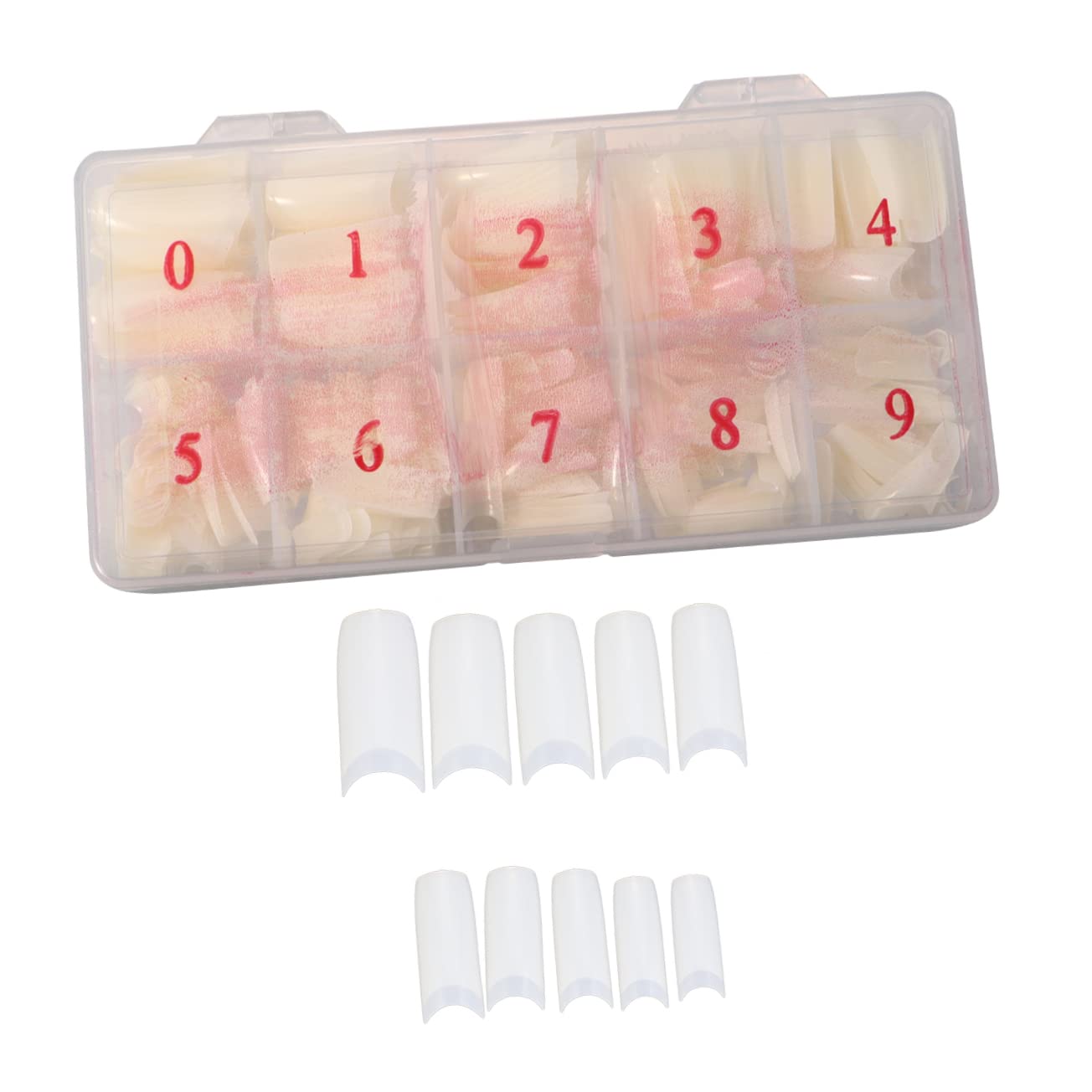 Beavorty 1 Box 24PCS Girls Fake Nails Kit - Full Cover Acrylic False Nails with Gel Nail Tips & Nail Art Stickers for Christmas - DIY Salon Quality Nail Decorations for Parties, Weddings & Special Occasions