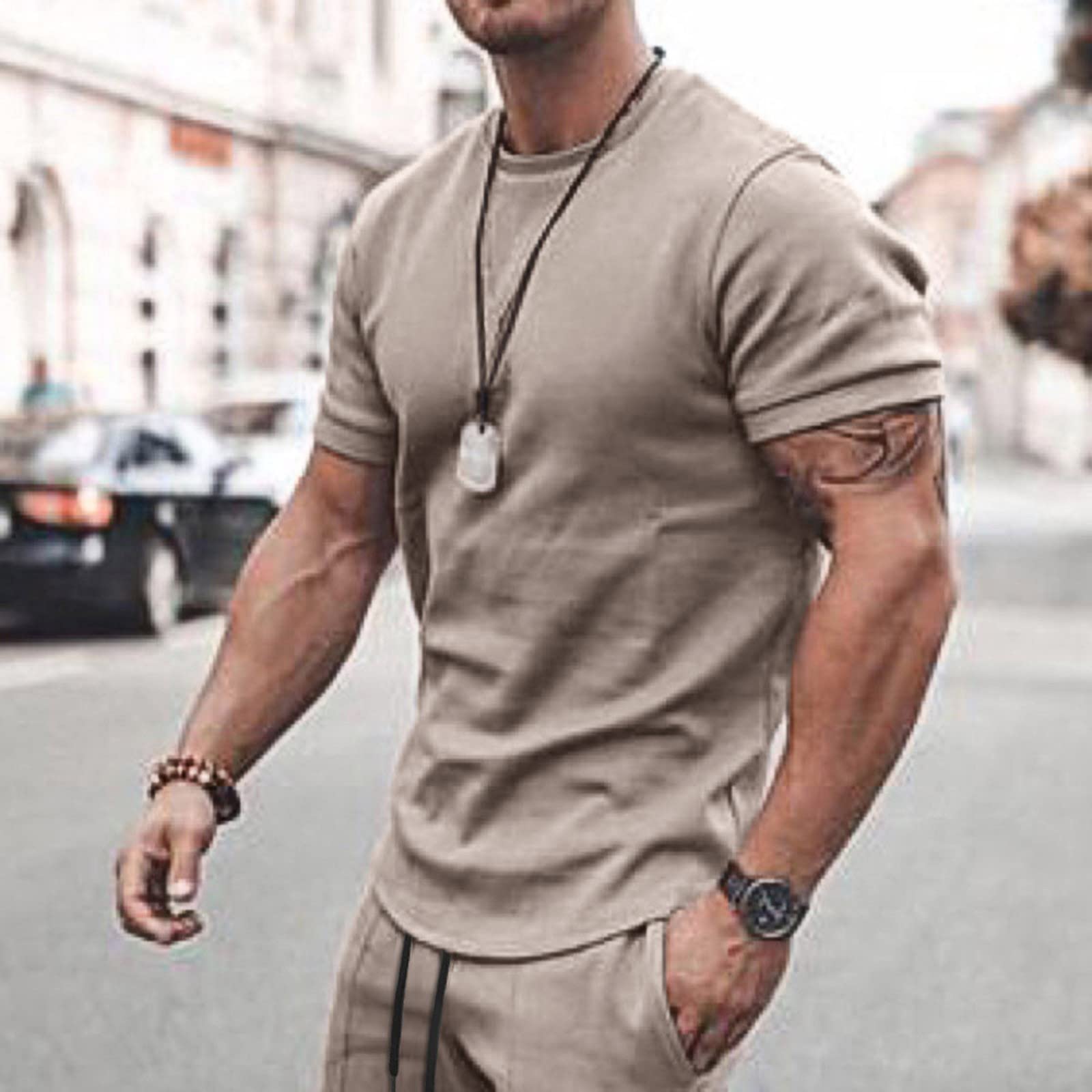 Spritumn-Home Men's Summer Sports Tracksuit Set - Gym Running Football Shorts & T-Shirt Outfit for Jogging, Exercise & Fitness (Sizes S-6XL) | Perfect for Workouts, Training & Casual Wear