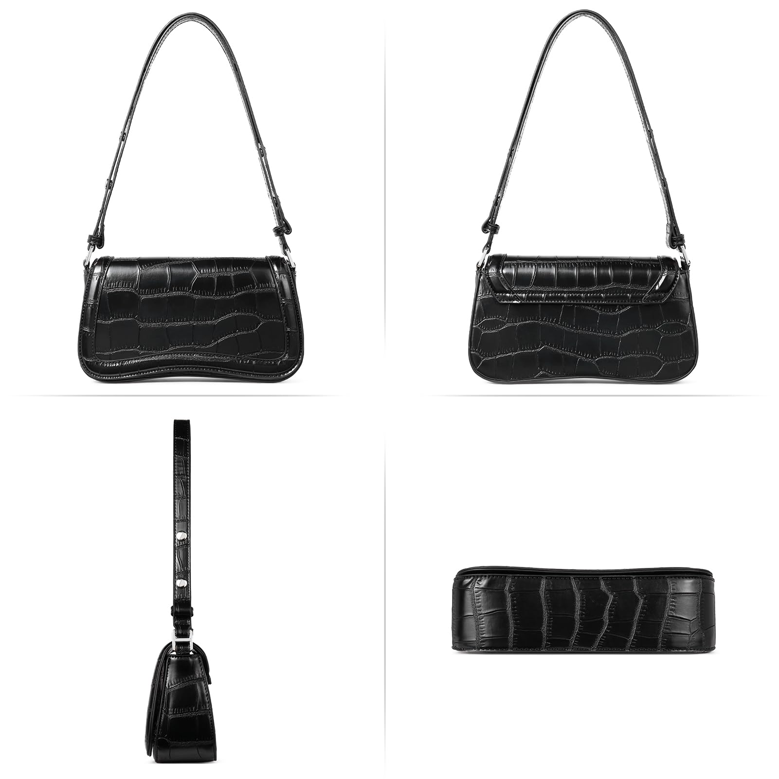 CLUCI Vegan Leather Small Shoulder Bag for Women - Crossbody Handbag, Clutch, Hobo Purse - Perfect for Work, Travel & Everyday Use