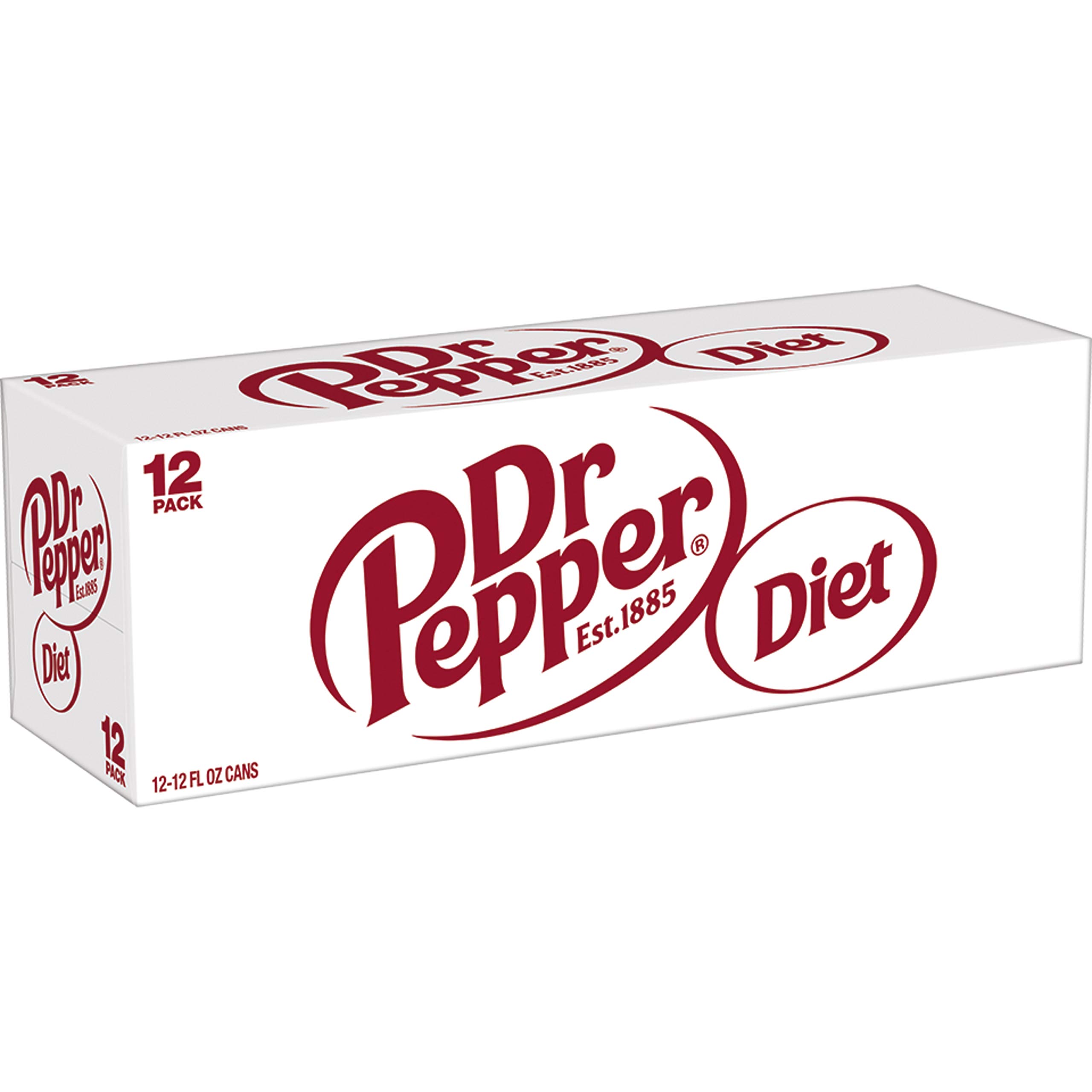 Diet Dr Pepper Soda, 12 fl oz Cans (12 Pack) - Low Calorie Soft Drink for Weight Watchers & Keto Diet | Perfect for Parties, Office Snacks & Home Refreshment