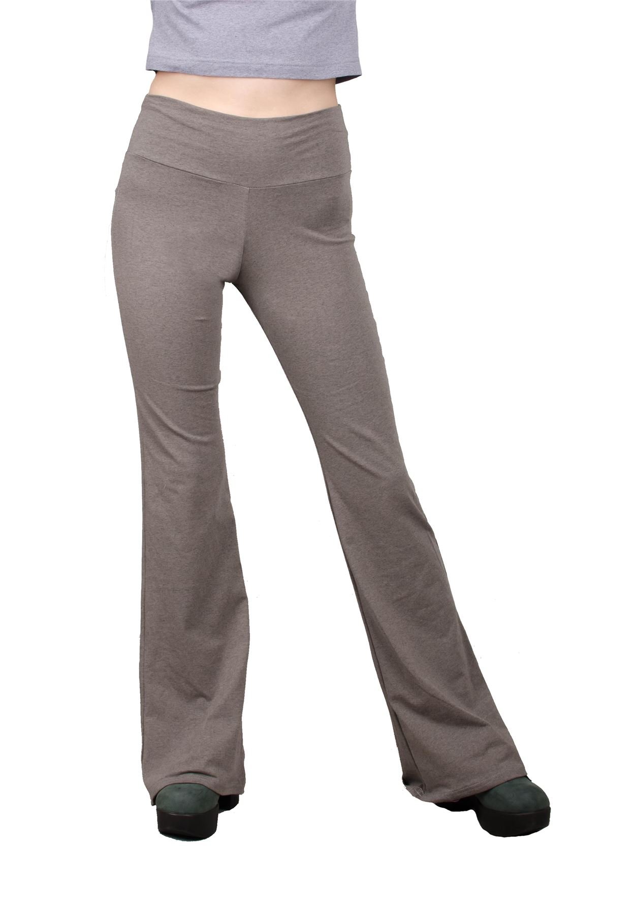 LOFBAZ Women's High Waist Yoga Pants - Fold Over Cotton Workout Leggings for Running, Gym & Lounge | Comfortable Stretchy Activewear