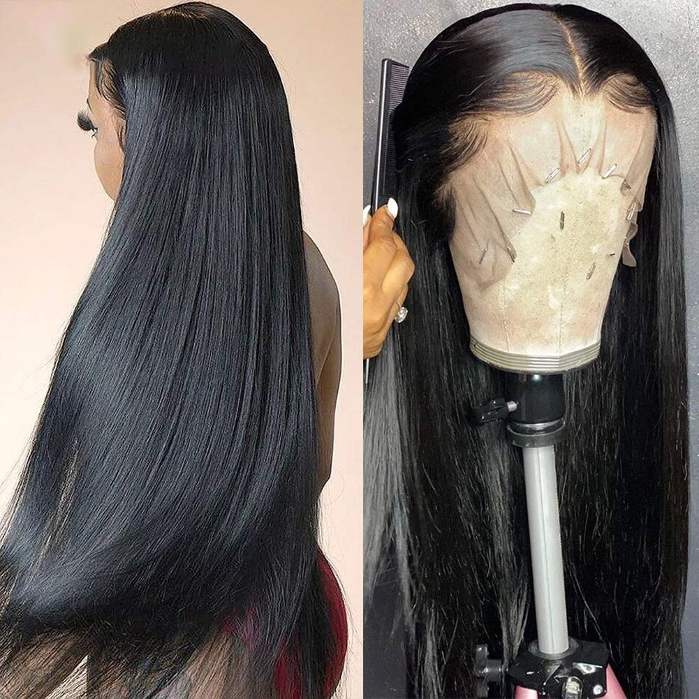 10A Brazilian Silky Straight Human Hair Wig 360 Lace Frontal with Baby Hair - 10