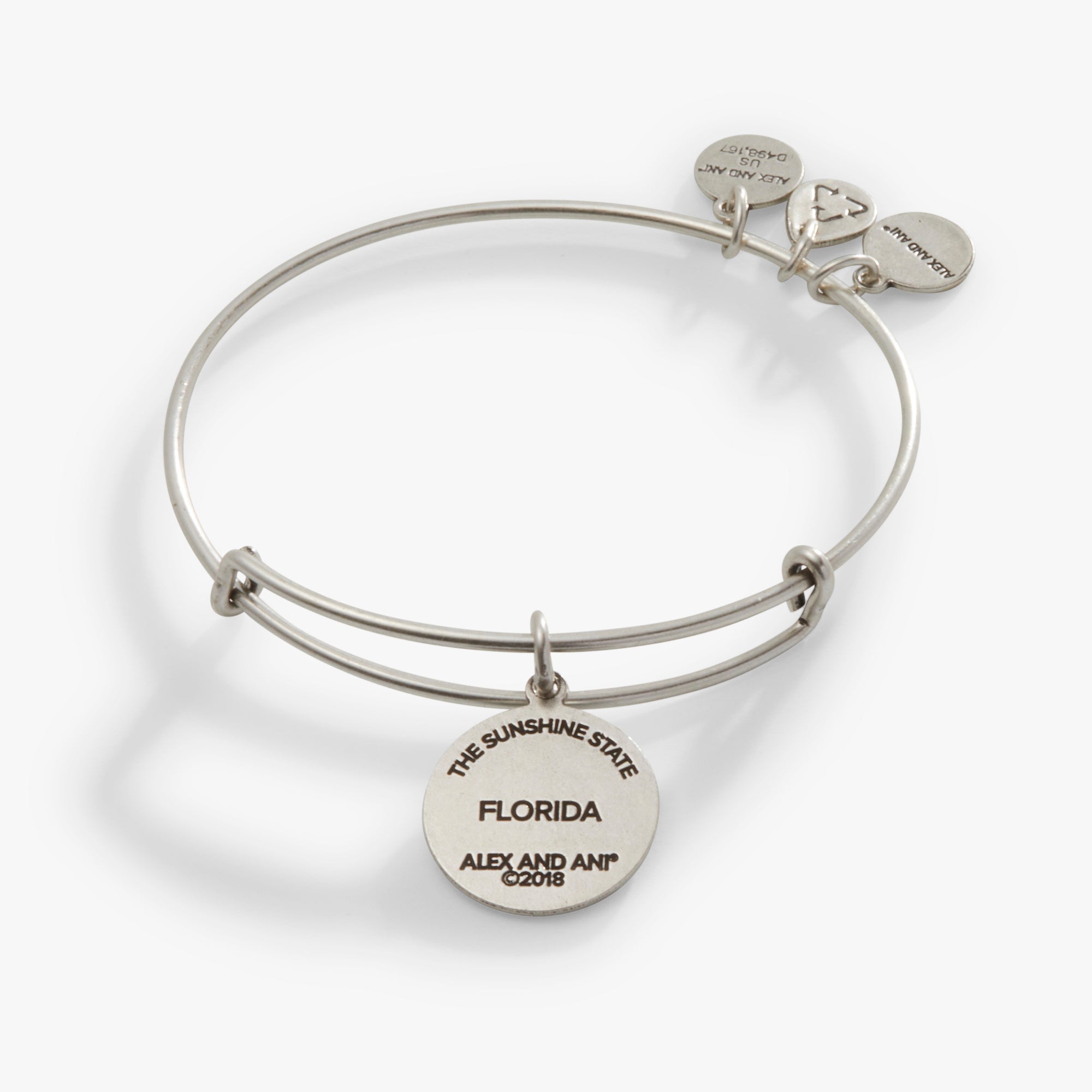 Florida Charm Bangle Bracelet for Women - Elegant Adjustable Gold & Silver Bracelets - Perfect for Beach Vacation, Summer Outfits and Gift Giving