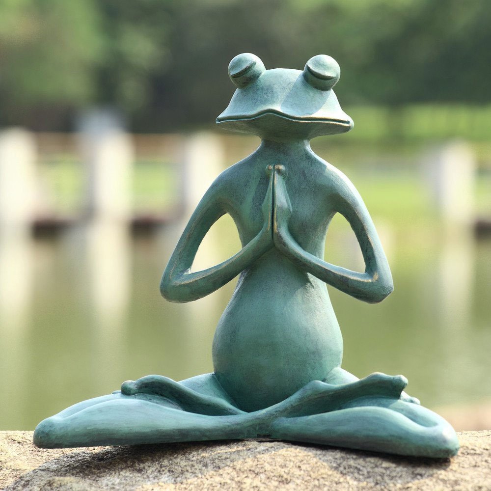 SPI Home 50791 Meditating Yoga Frog Garden Statue - Outdoor Zen Decor for Patio, Yard & Meditation Spaces