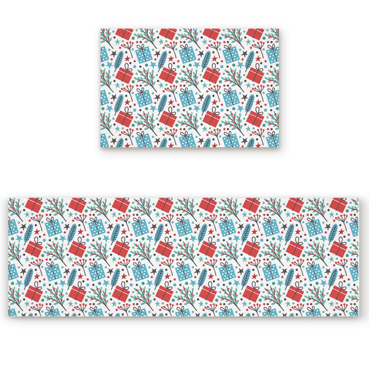 Victories Non-Slip 2-Piece Kitchen Rug Pad Set - Cushioned Comfort Doormat with Christmas Angel Design, Perfect for Kitchen, Living Room, Bedroom & Entryway Floor Protection | Ideal for Holiday Decor & Home Safety